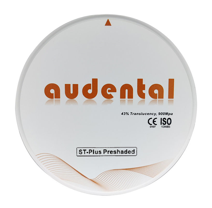 Translucent Vita 16 ST-Plus Zirconia Block Round Disc dengan 46% Translucency dan Kekuatan 900Mpa