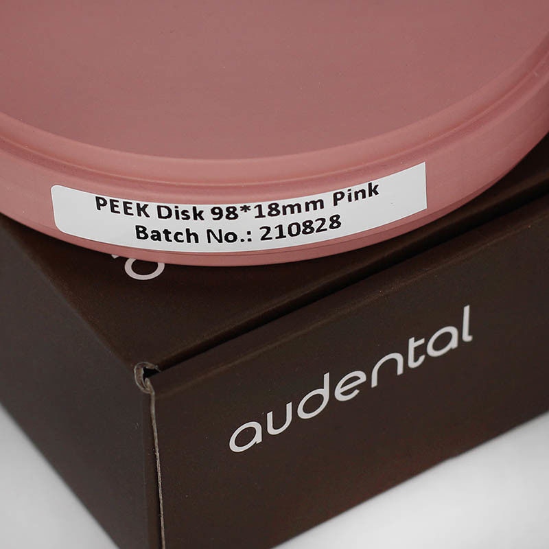 Audental 98*10mm-25mm Warna Jelas PMMA Blok Disk Dental Lab Material Resin Disk CAD CAM Dental PMMA