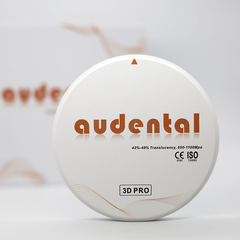 3D Pro Zirconia Dental Putih CAD CAM Blok 98/95/92mm Sistem Terbuka CE