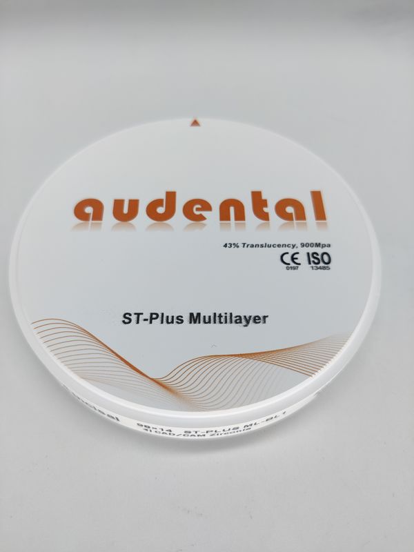 Smooth Vita 16 ST-Plus Multilayer Zirconia Block 900Mpa Kekuatan 12 14 16 18 20 22 25mm Round Disc