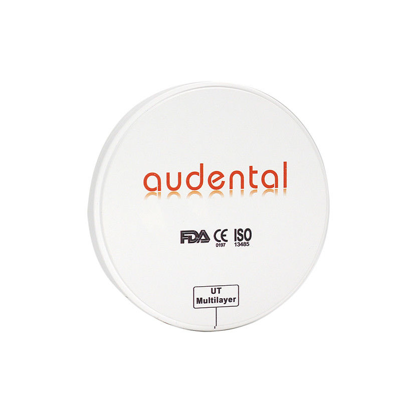 12-25mm tebal multilayer zirconia blok Dengan kekuatan 600Mpa UT ML Yttria Stabil Zirconia
