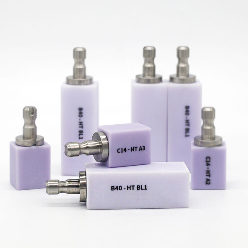 Dental Glass Ceramics B40 HT LT LiSi Block untuk veneer Crown Coping Onlay dan Jembatan Audental