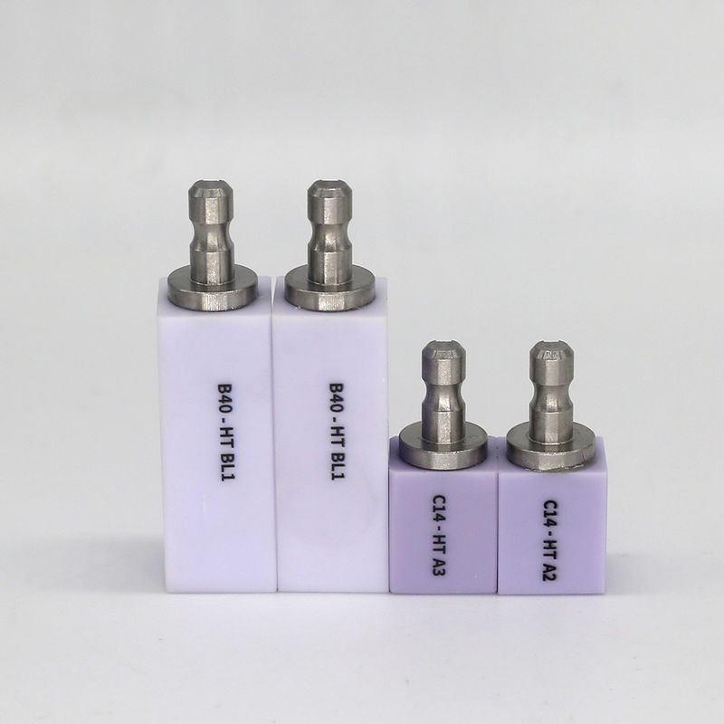 Dental Glass Ceramics B40 HT LT LiSi Block untuk veneer Crown Coping Onlay dan Jembatan Audental