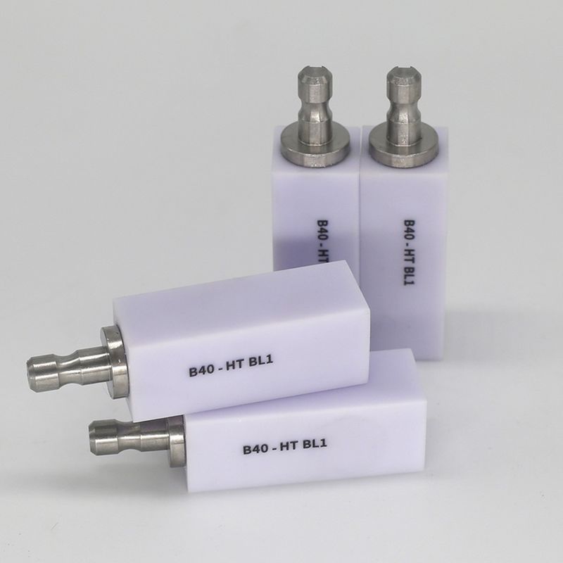 Dental Glass Ceramics B40 HT LT LiSi Block untuk veneer Crown Coping Onlay dan Jembatan Audental