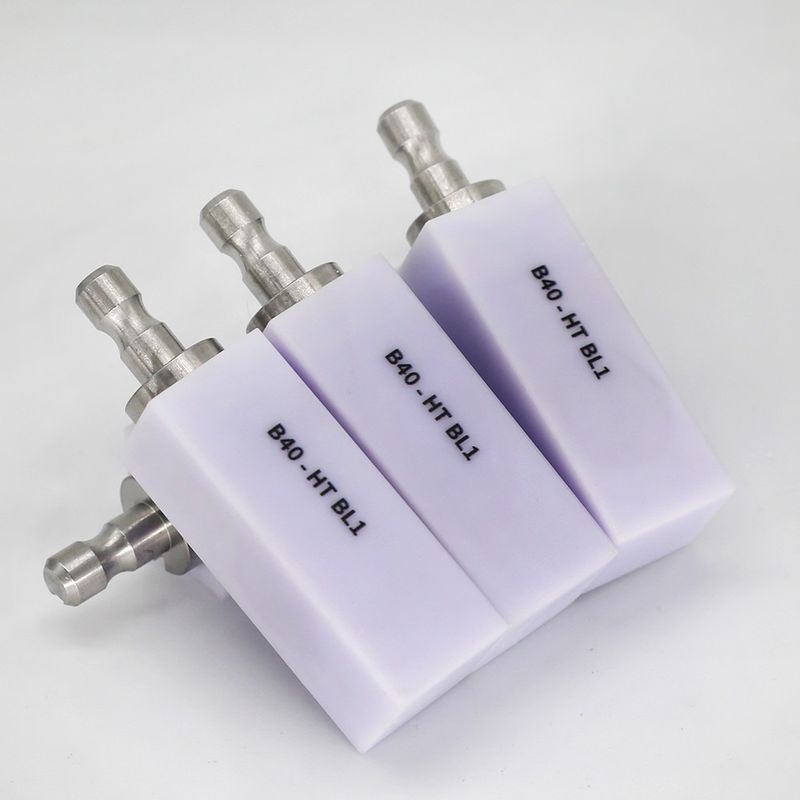 Dental Glass Ceramics B40 HT LT LiSi Block untuk veneer Crown Coping Onlay dan Jembatan Audental