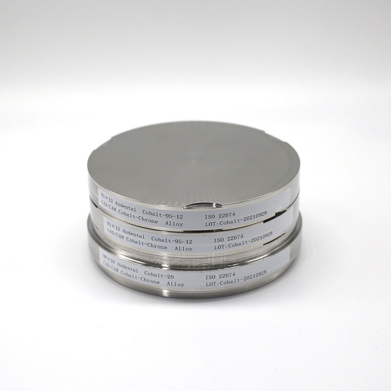 98mm Diameter Cobalt Chrome Alloy Blank untuk penggilingan Audental Dental Laboratory Clinic Material