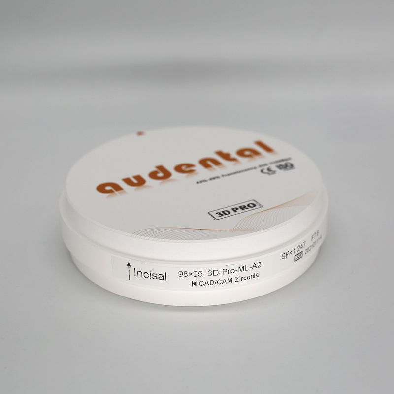 Densitas Gigi Keramik Zirconia Berdensitas Tinggi Setelah Sinter 6.0g/cm3 Radioaktivitas 0.1Bq/g