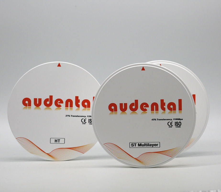 46% Translucent ST-Plus Multilayer Zirconia Round Disc Block Smooth Vita 16 Shade untuk Restorasi Gigi