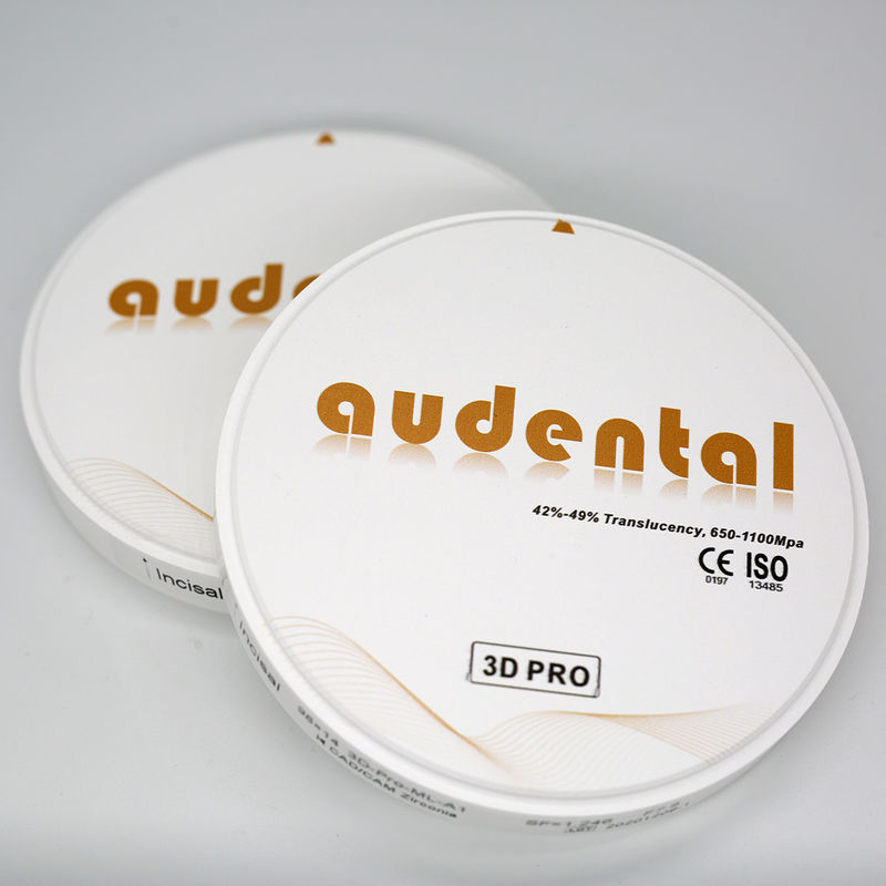 92/95/98mm Dental Lab 3D Pro Zirconia Block dengan Translucence Tinggi dan Desain Multilayer