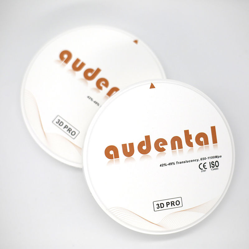 Audental 3D Pro 8 Lapisan Dental Zirconia Disc 98/95/92mm OEM ODM untuk Konsumsi Gigi