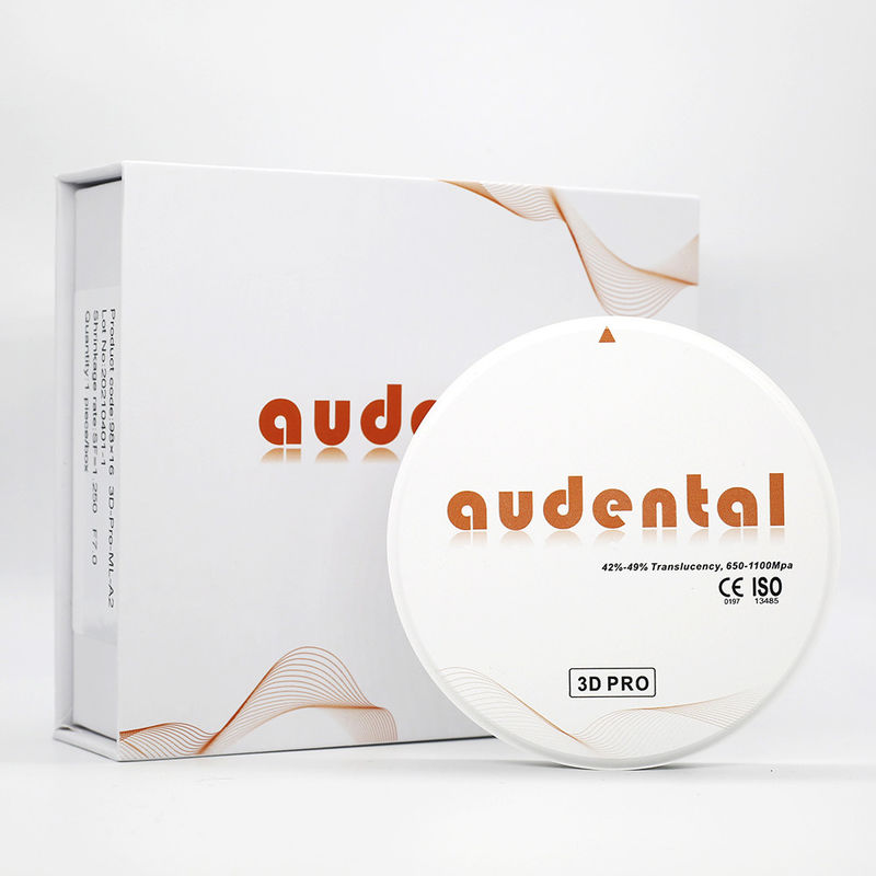 3d Pro CAD CAM Dental Blank Dental Zirconia Disc 98/95/92mm Audental Ce Sertifikat ISO Standar