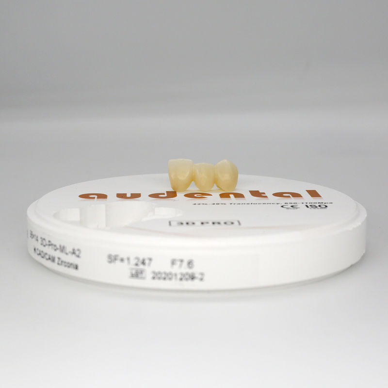 Multilayer Dental Zirconia Disc 3D Untuk Sistem Penggilingan CAD CAM 98/95/92mm