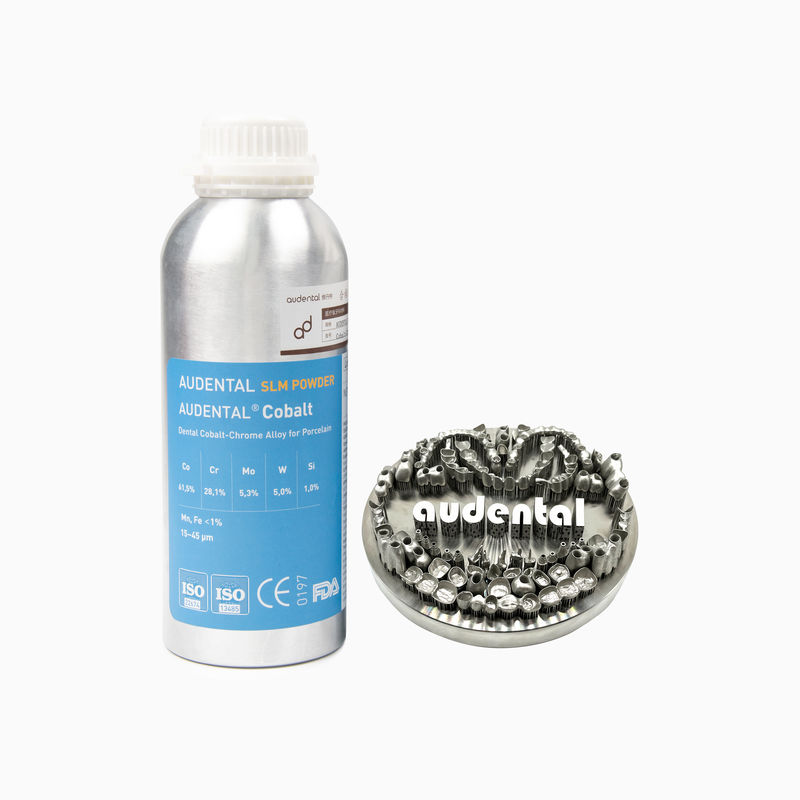 Professional CoCr Cobalt Chromium SLM Powder untuk Dental 3D Metal Printing dari Bagian Frame dan Abutments
