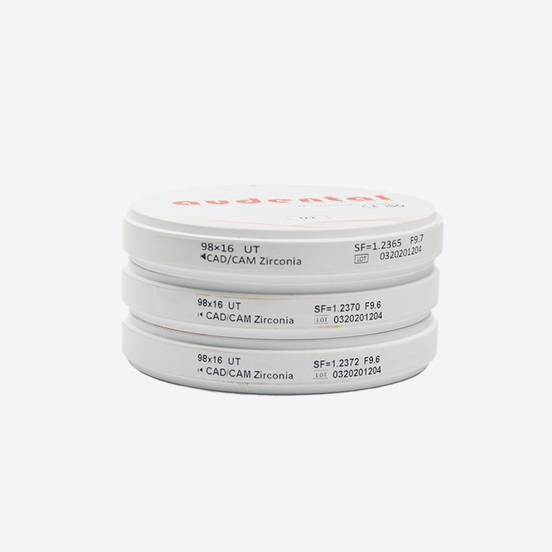 Blok Zirkonia Gigi ideal untuk restorasi lengkung penuh dan jembatan Maryland yang diproduksi dengan kinerja sintering dan konsisten