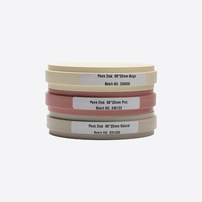 Blok PMMA Gigi Cocok untuk Restorasi Gigi Termasuk Mahkota Sementara, Jembatan, dan Abutment dengan Material Kuat