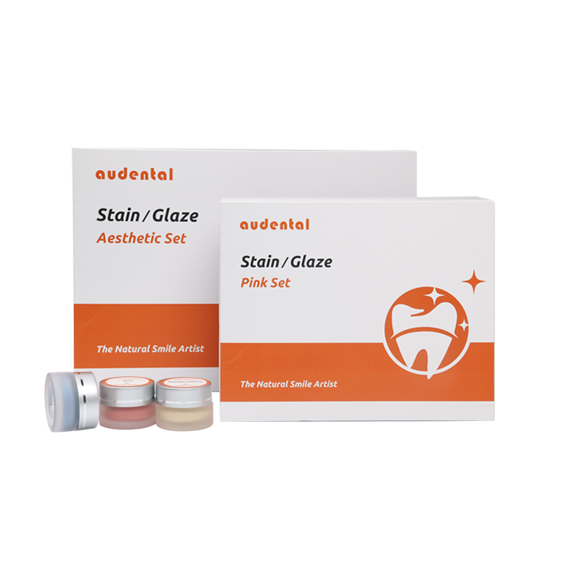 Peralatan laboratorium gigi dengan set pasta noda dan glaze untuk penanganan yang mulus aplikasi terkontrol dan reproduksi bayangan