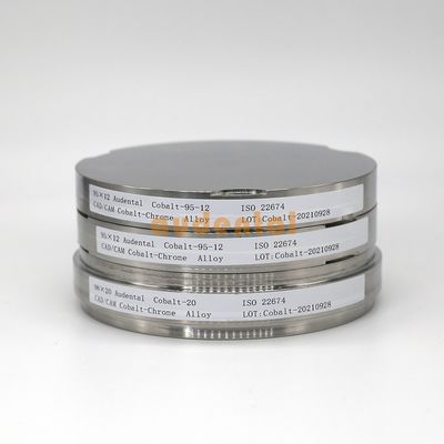 Audental CoCr Block Disc Dental Cobalt Chrome Alloy Disc untuk Sistem Penggilingan CAD CAM