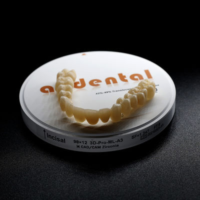 Jembatan Multilayer Monolitik Zirkonia Memblokir Lapisan 3D Pro 6