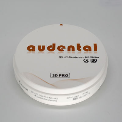 Densitas Gigi Keramik Zirconia Berdensitas Tinggi Setelah Sinter 6.0g/cm3 Radioaktivitas 0.1Bq/g