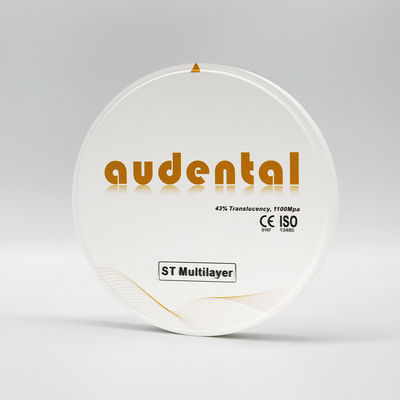 Super Translucence Round Disk Dental Lab ST Blok zirkonia multilayer dengan Sistem CAD/CAM