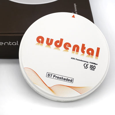 1100 MPa Kekuatan Super Translucent Zirconia Block untuk Prosthesis Gigi