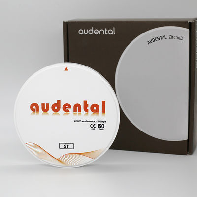 41-43% Translucent Dental ST Putih Zirconia Blok 16 Cairan Pewarna Termasuk dalam Paket Karton