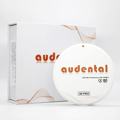 3d Pro CAD CAM Dental Blank Dental Zirconia Disc 98/95/92mm Audental Ce Sertifikat ISO Standar
