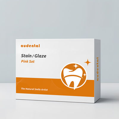 Dental Zirconia Daun Dan Glaze Untuk Keramik Porselen Blok Pewarnaan Audental Estetika Set Pink Set