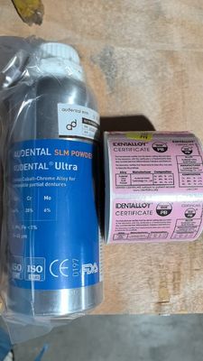 Audental Ultra SLM Powder CoCrMo Material untuk CE FDA IdentAlloy Sertifikasi Dental 3D Metal Printing