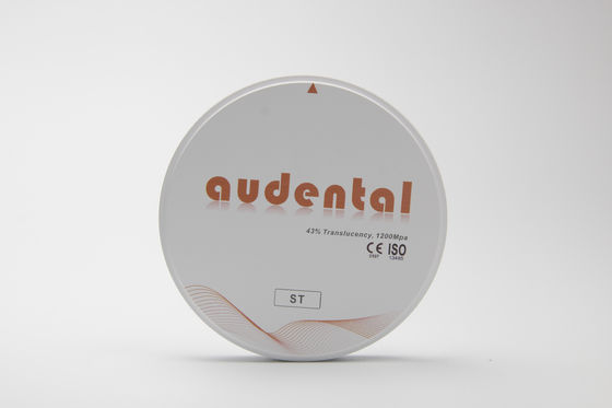 Audental ST Blok Zirconia untuk Restorasi Gigi Lengkungan Penuh Putih Blank Disc Milling CAD/CAM Lab Material Bentuk 95mm
