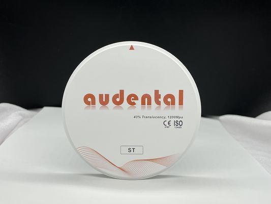 Tinggi Kekuatan ST Blok Zirconia Putih 41-43% Translucent Untuk Restorasi Gigi